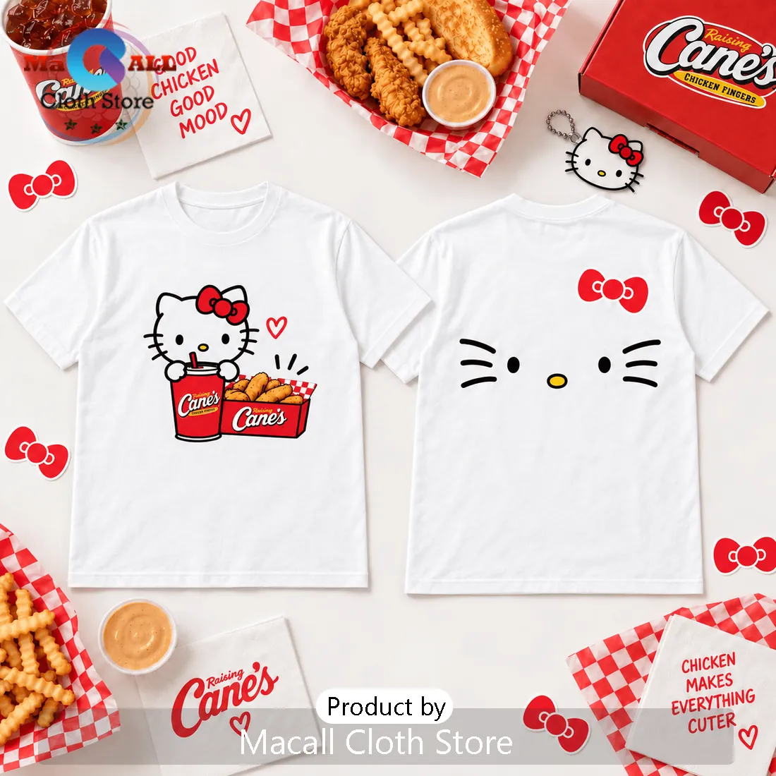 Hello Kitty x Raising Cane’s Cotton T-Shirt Hello Kitty x Raising Cane’s Cotton T-Shirt