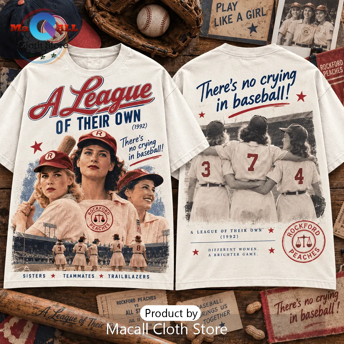 A League of Their Own Baseball Movie Beige Retro Shirt A League of Their Own Baseball Movie Beige Retro Shirt