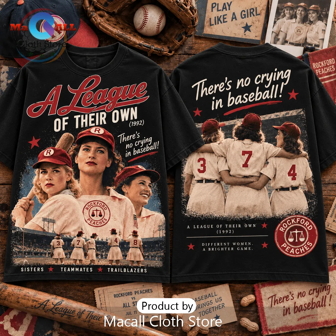 A League of Their Own Baseball Movie Beige Retro Shirt A League of Their Own Baseball Movie Beige Retro Shirt