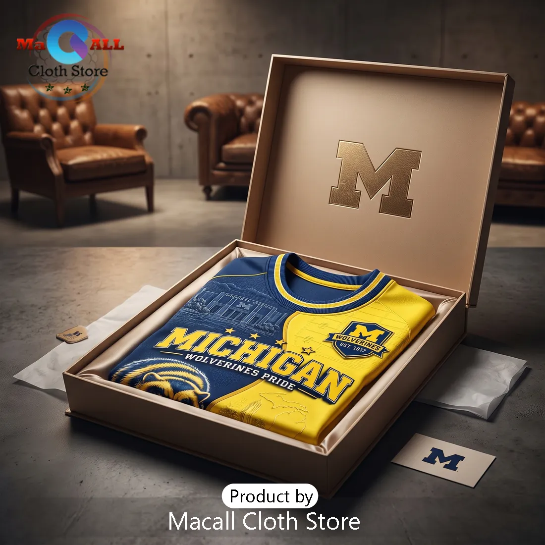 University of Michigan Wolverines Stadium Shirt University of Michigan Wolverines Stadium Shirt
