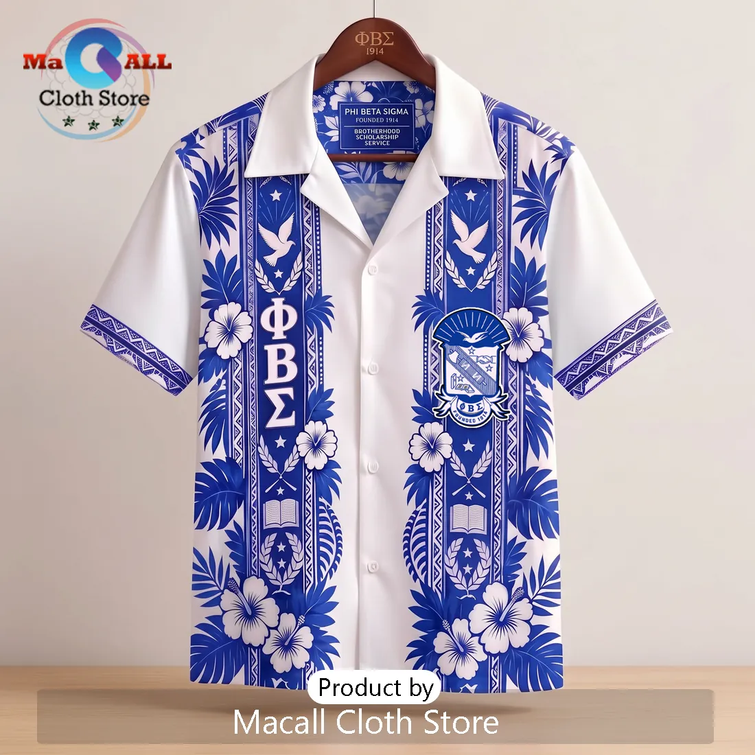 Phi Beta Sigma Premium Floral Hawaiian Shirt Phi Beta Sigma Premium Floral Hawaiian Shirt