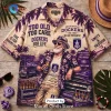 Omega Psi Phi Purple and Beige Button Up Hawaiian Shirt