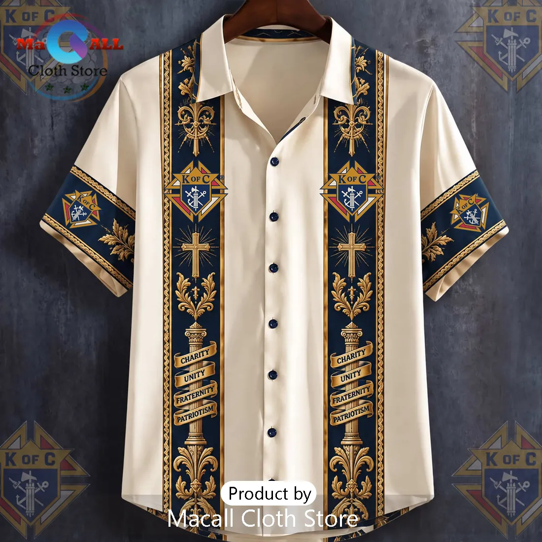 Knights of Columbus Charity Unity Fraternity Patriotism Hawaiian Shirt Knights of Columbus Charity Unity Fraternity Patriotism Hawaiian Shirt