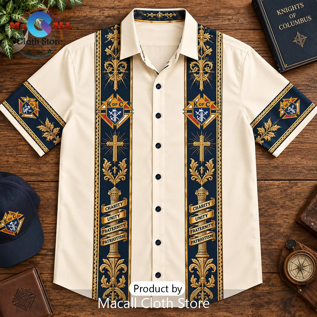 Knights of Columbus Charity Unity Fraternity Patriotism Hawaiian Shirt Knights of Columbus Charity Unity Fraternity Patriotism Hawaiian Shirt