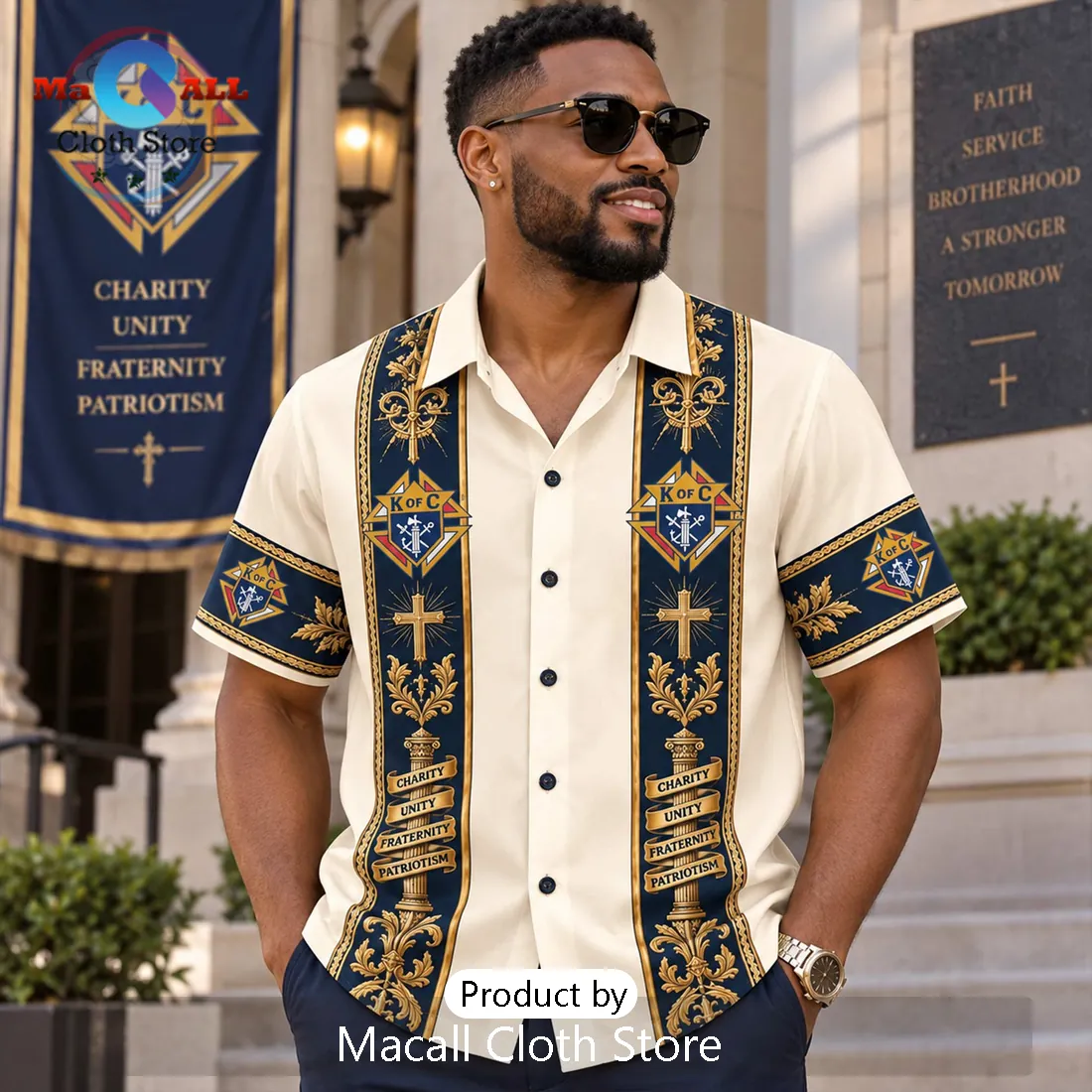Knights of Columbus Charity Unity Fraternity Patriotism Hawaiian Shirt Knights of Columbus Charity Unity Fraternity Patriotism Hawaiian Shirt