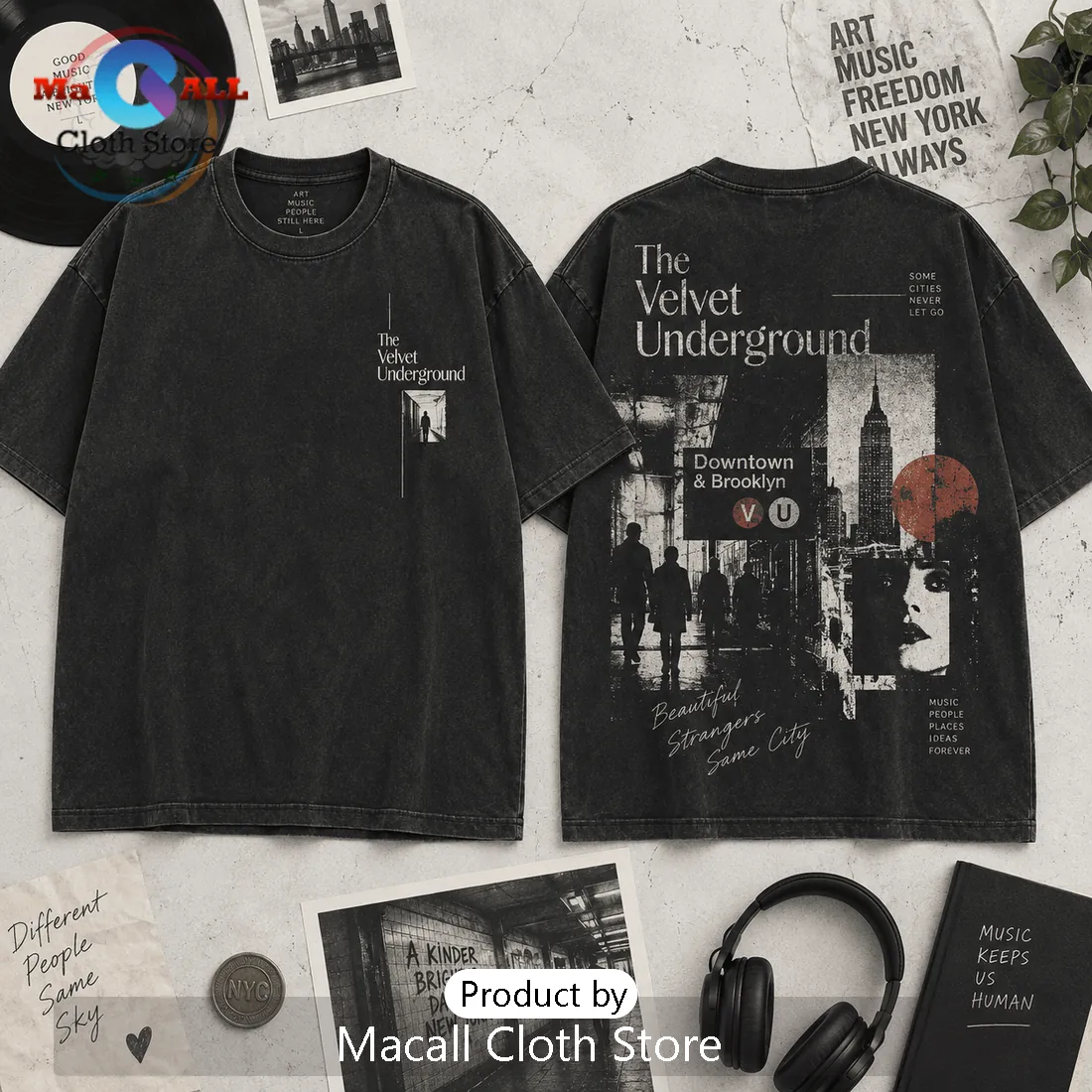 The Velvet Underground Black Streetwear Shirt The Velvet Underground Black Streetwear Shirt
