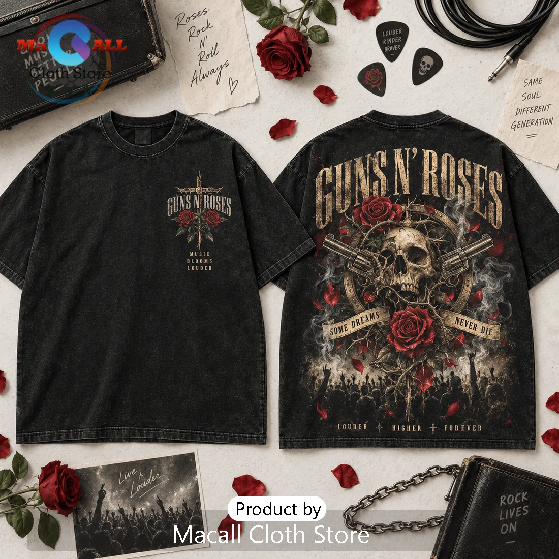 Guns N Roses Roses And Revolvers Shirt Guns N Roses Roses And Revolvers Shirt