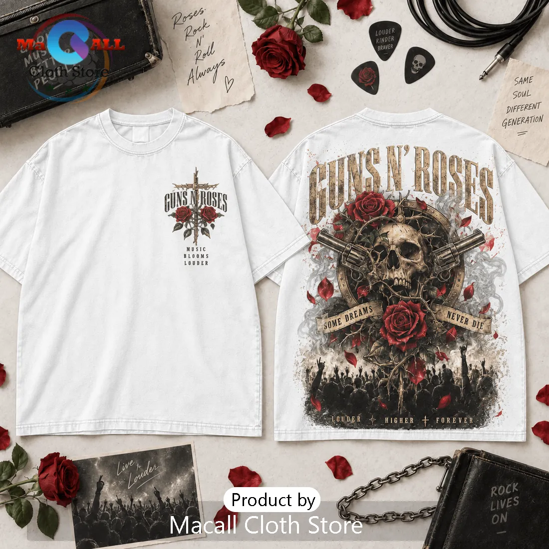 Guns N Roses Roses And Revolvers Shirt Guns N Roses Roses And Revolvers Shirt