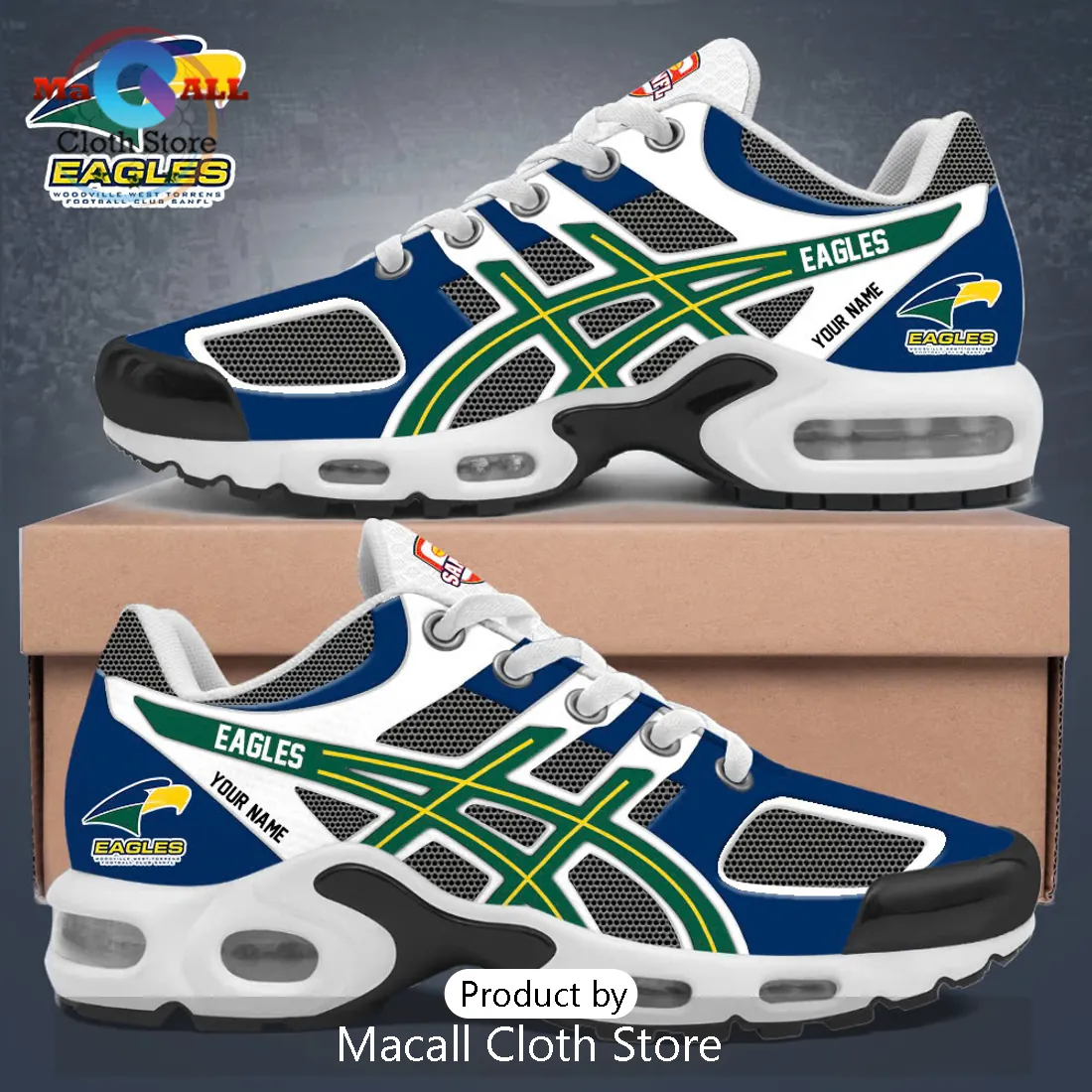 Woodville West Torrens Eagles SANFL Personalized Air Sneakers