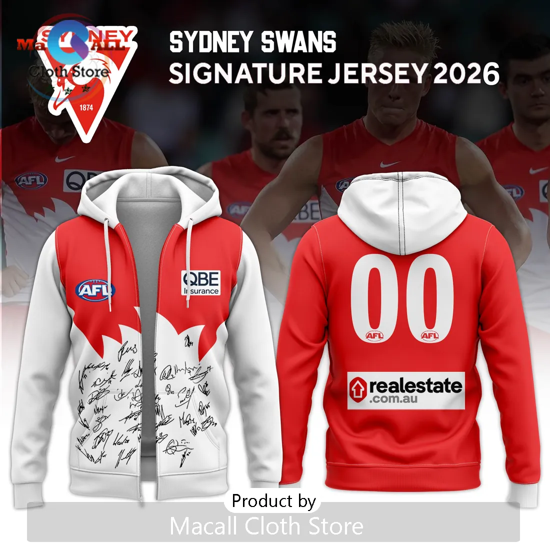 Sydney Swans 2026 Signature Hoodie Sydney Swans 2026 Signature Hoodie
