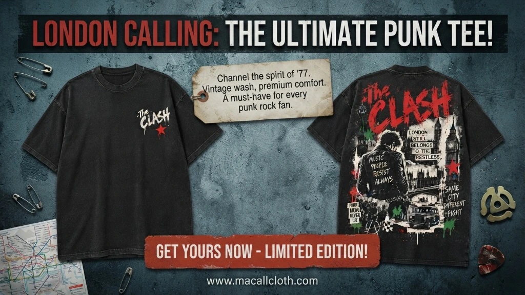 The Clash London Calling vintage wash shirt official featured banner