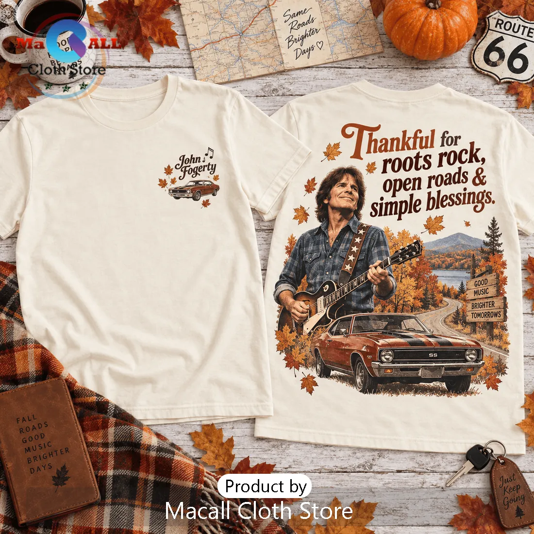 John Fogerty Roots Rock Cream T-Shirt John Fogerty Roots Rock Cream T-Shirt