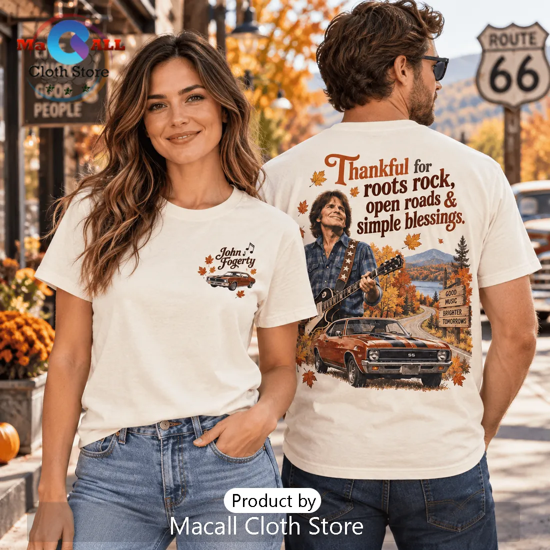 John Fogerty Roots Rock Cream T-Shirt John Fogerty Roots Rock Cream T-Shirt
