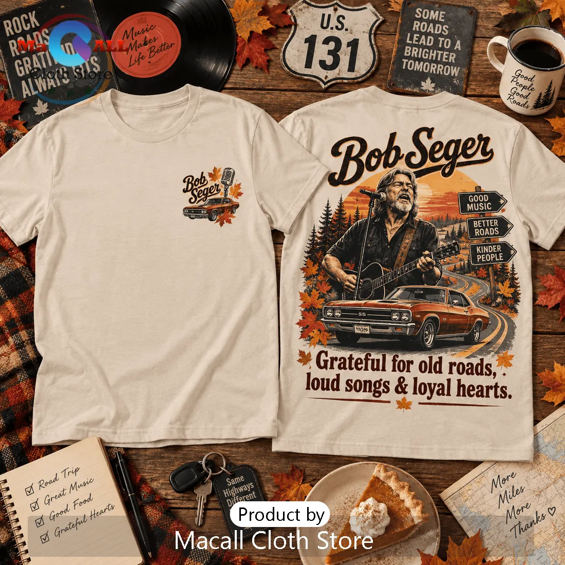 Bob Seger Fall Autumn Music T-Shirt Bob Seger Fall Autumn Music T-Shirt
