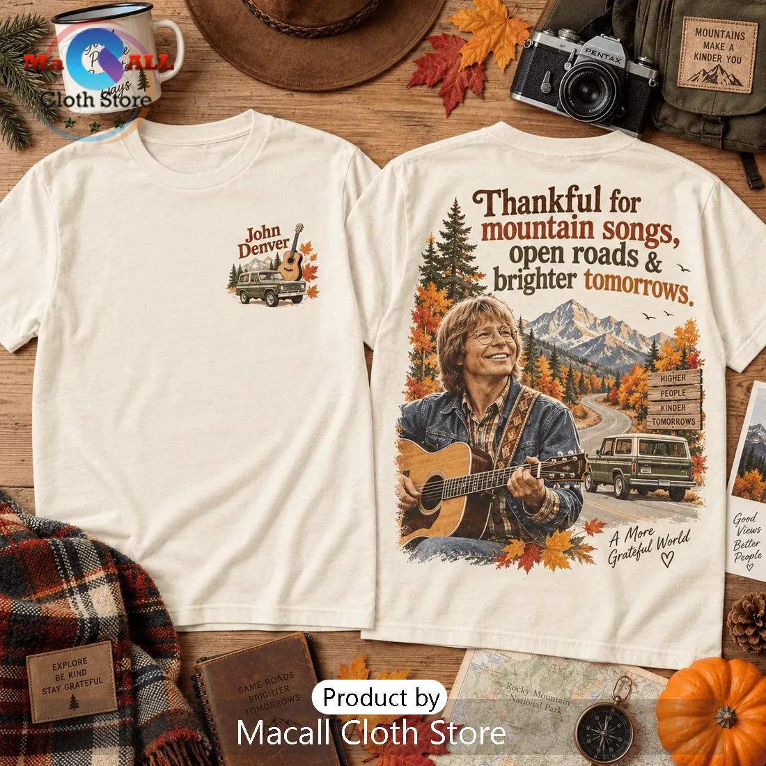 John Denver Autumn Mountain Song T-Shirt John Denver Autumn Mountain Song T-Shirt