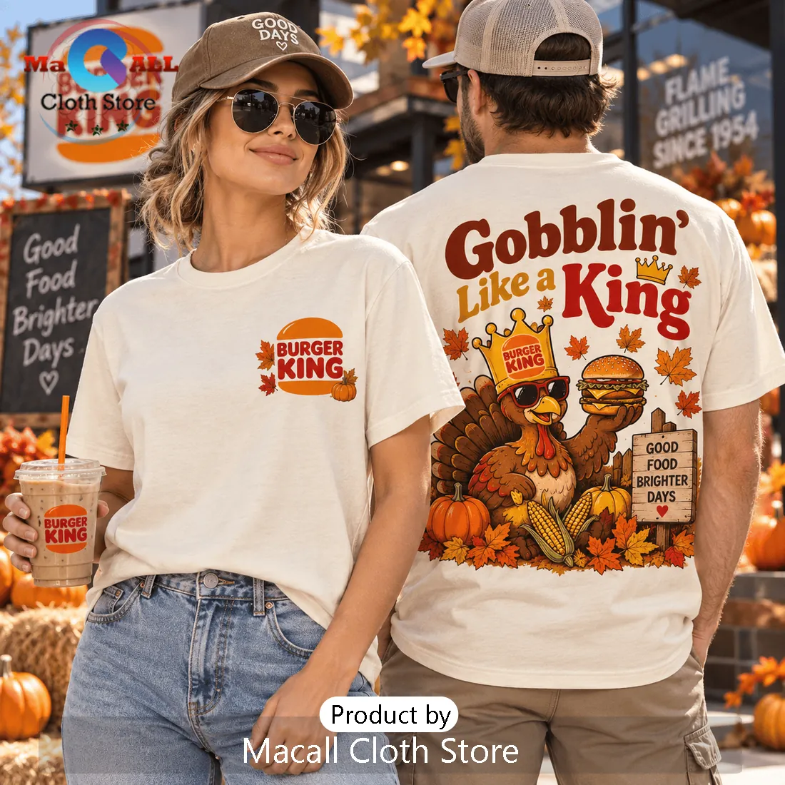Burger King Thanksgiving Turkey Gobblin T-Shirt Burger King Thanksgiving Turkey Gobblin T-Shirt