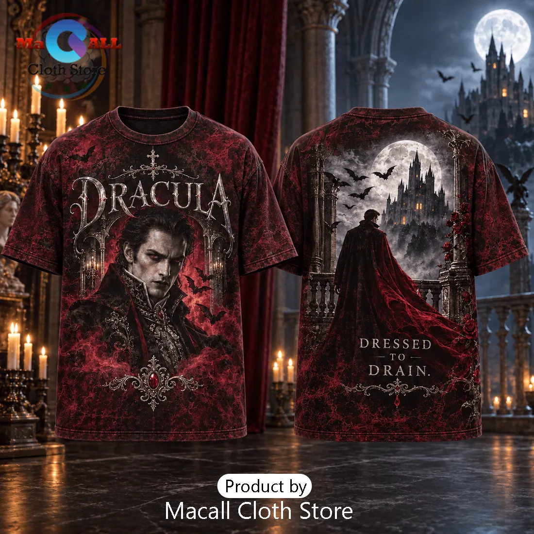 Dracula Dressed To Drain Gothic Shirt Dracula Dressed To Drain Gothic Shirt
