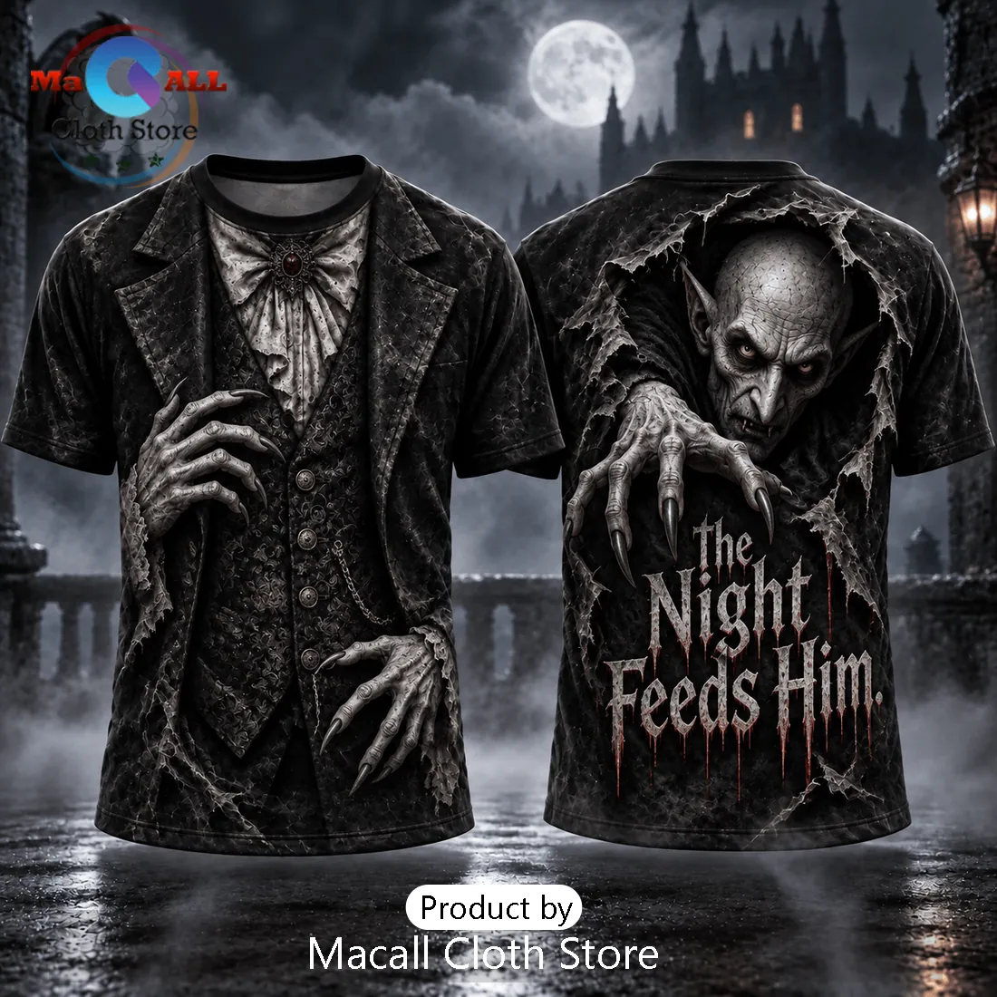 Count Orlok The Night Feeds Him Vampire T-Shirt Count Orlok The Night Feeds Him Vampire T-Shirt