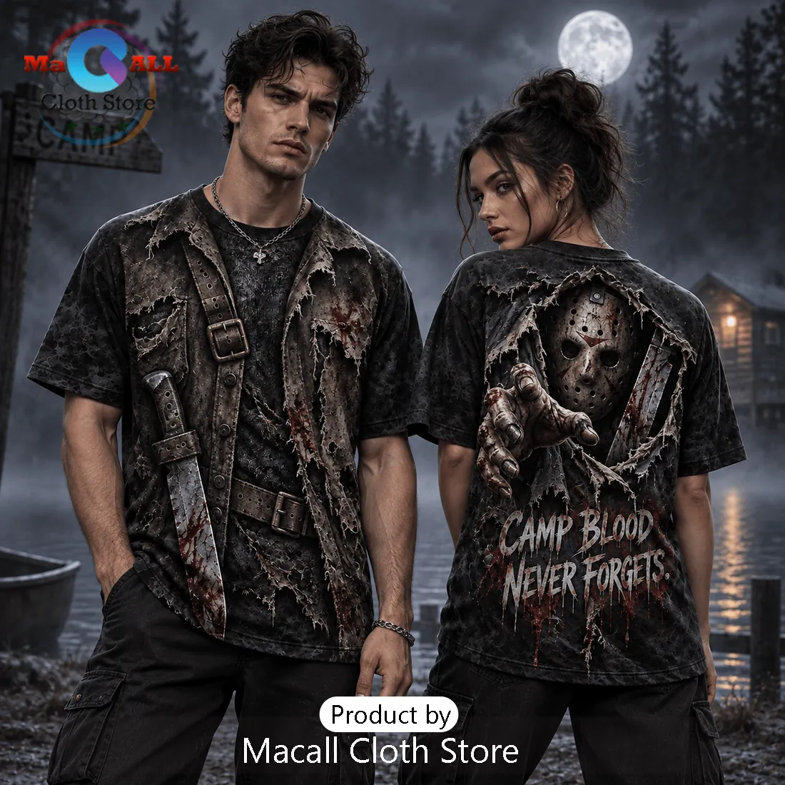 Jason Voorhees Camp Blood Horror T-Shirt