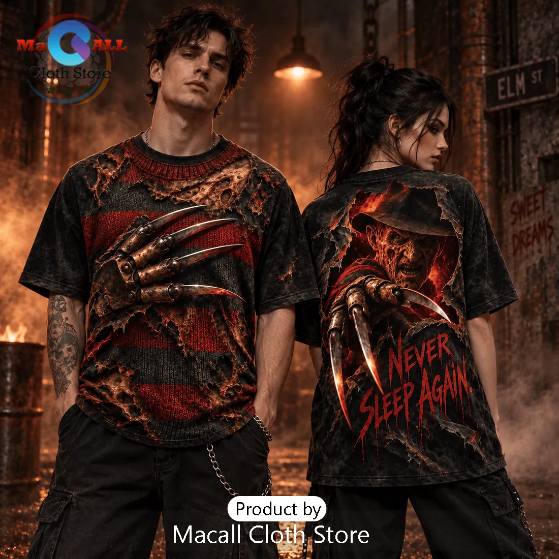 Freddy Krueger Never Sleep Again Horror T-Shirt Freddy Krueger Never Sleep Again Horror T-Shirt
