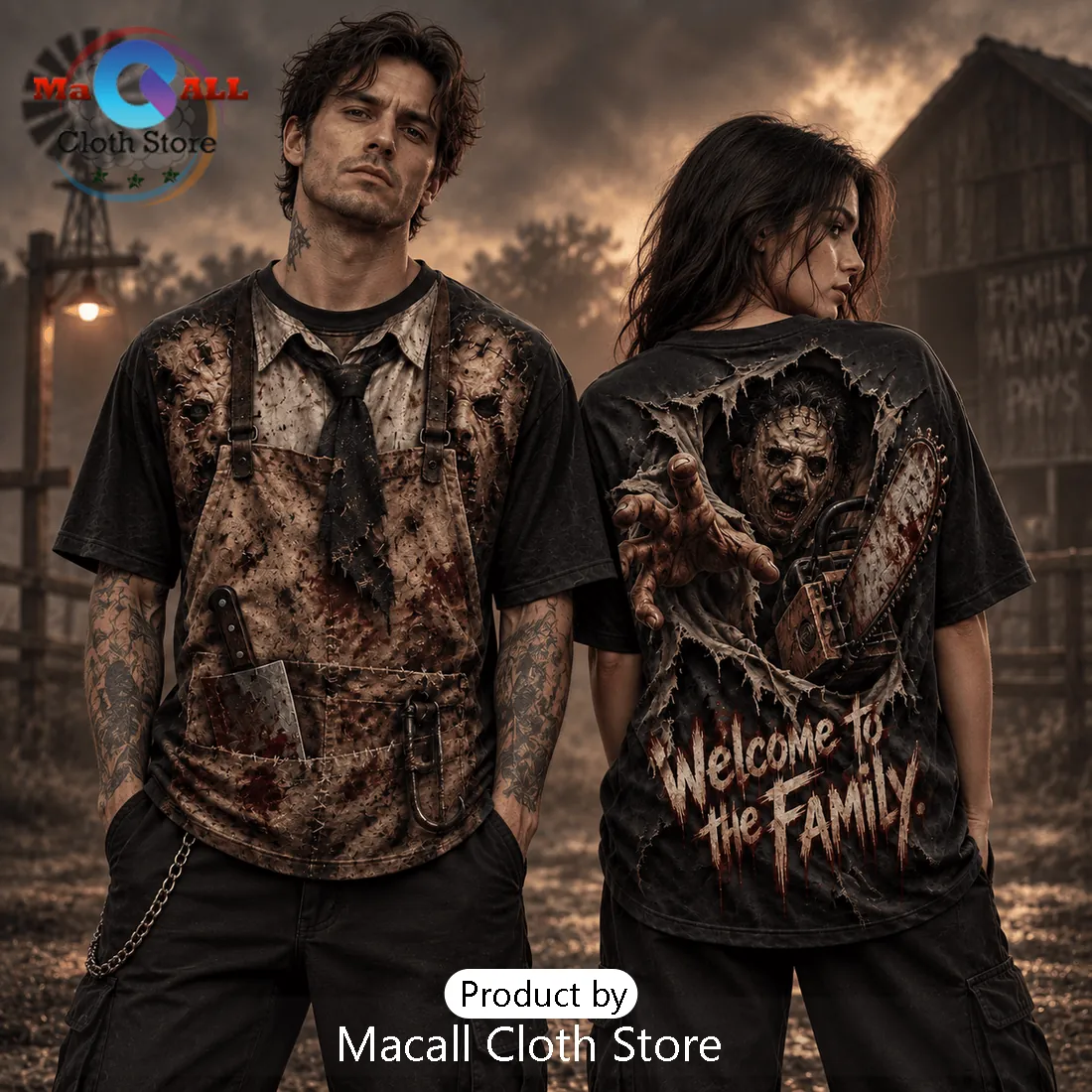 Leatherface Texas Chainsaw Massacre Butcher Apron T-Shirt