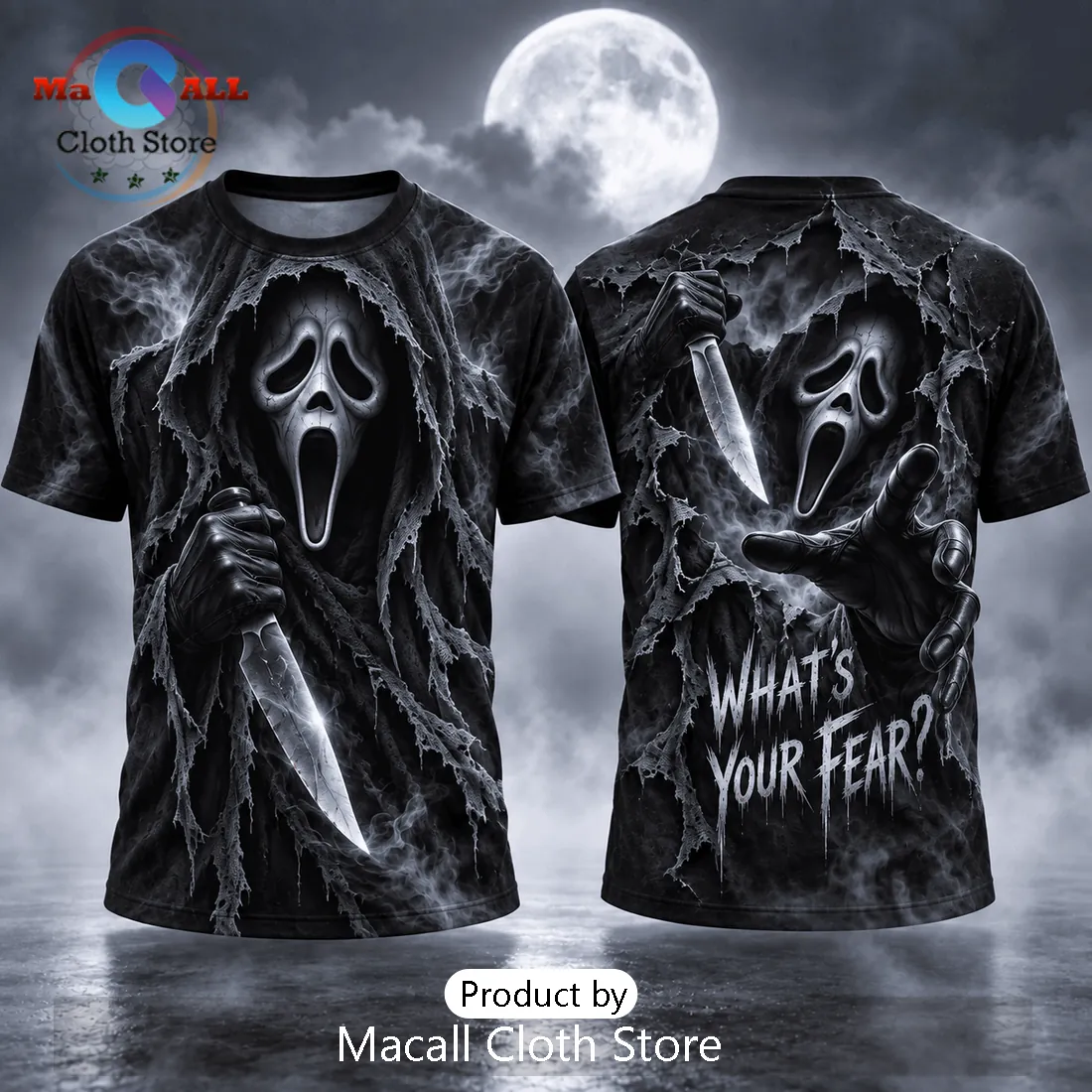 Ghostface Whats Your Fear Slasher T-Shirt Ghostface Whats Your Fear Slasher T-Shirt