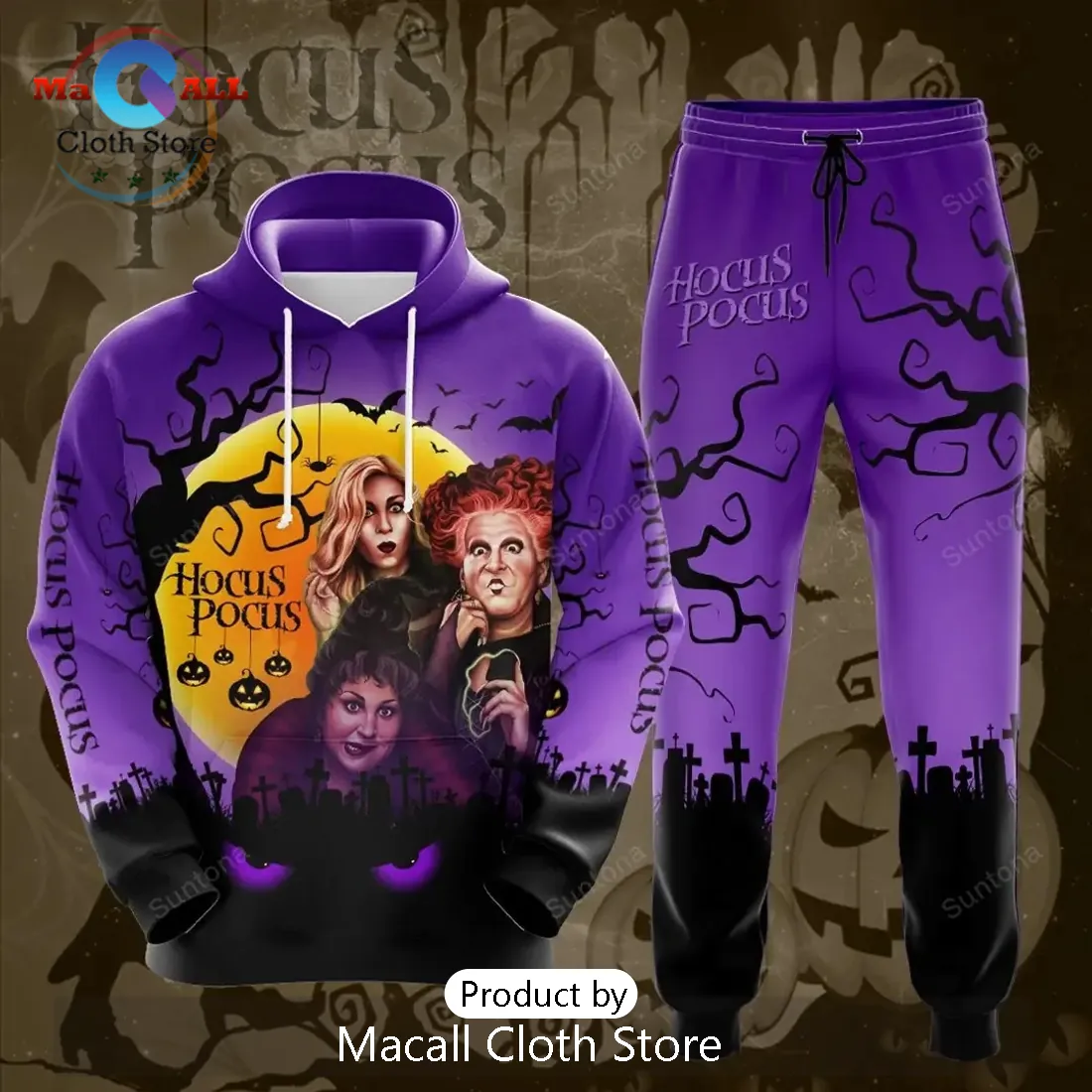 Hocus Pocus Purple Witch Hoodie and Jogger Set Hocus Pocus Purple Witch Hoodie and Jogger Set