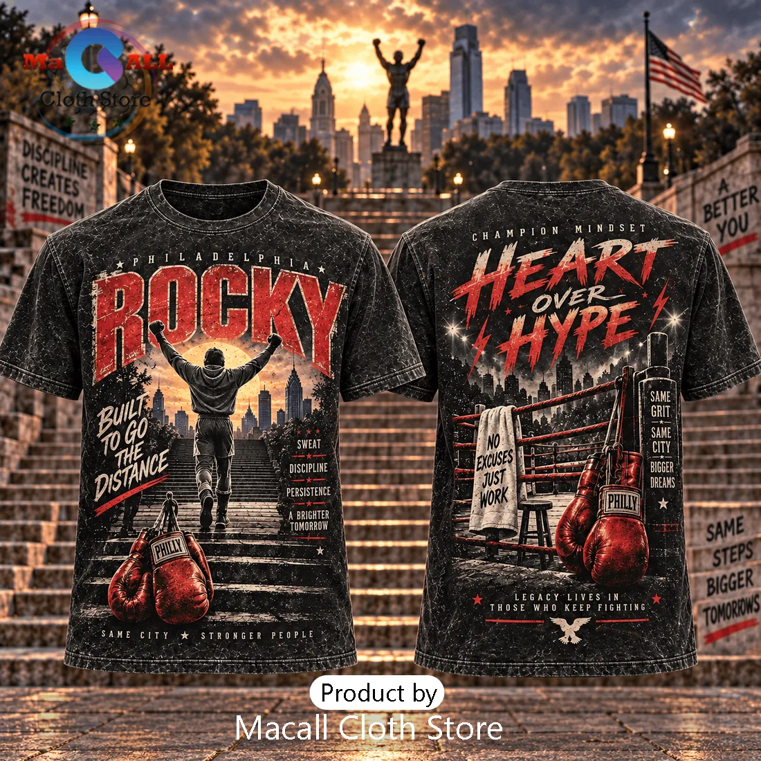 Rocky Philadelphia Heart Over Hype Shirt Rocky Philadelphia Heart Over Hype Shirt