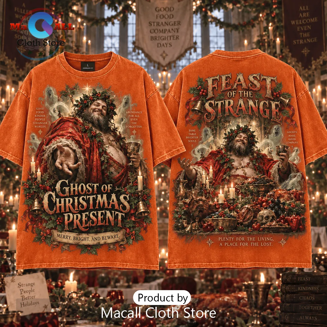Ghost of Christmas Present Gothic Feast Shirt Ghost of Christmas Present Gothic Feast Shirt