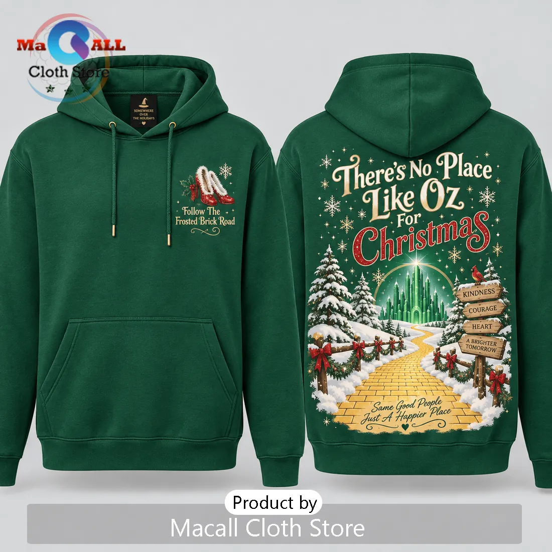 Wizard of Oz Christmas Emerald City Green Hoodie Wizard of Oz Christmas Emerald City Green Hoodie