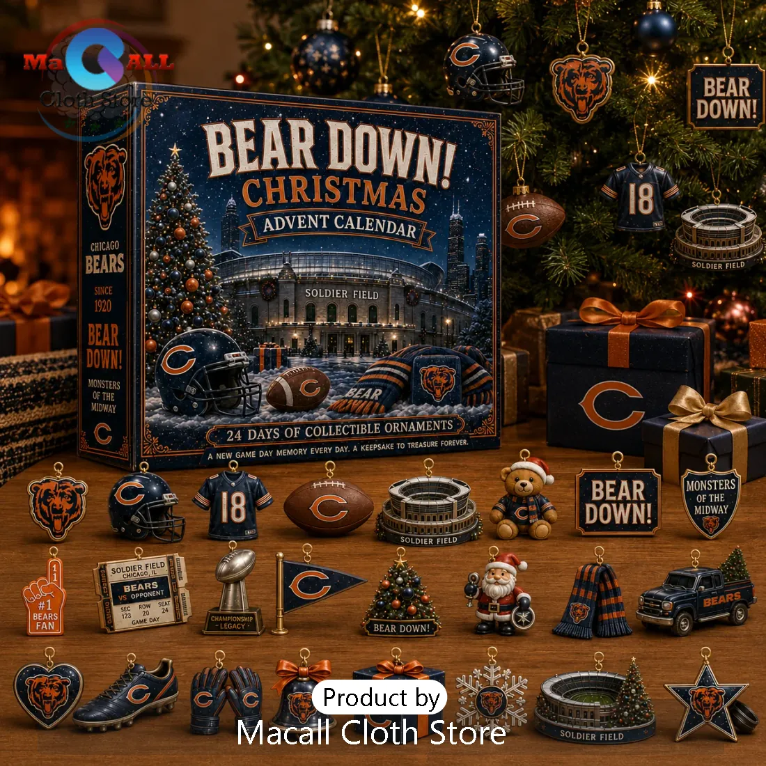 Chicago Bears NFL Christmas Advent Calendar Chicago Bears NFL Christmas Advent Calendar