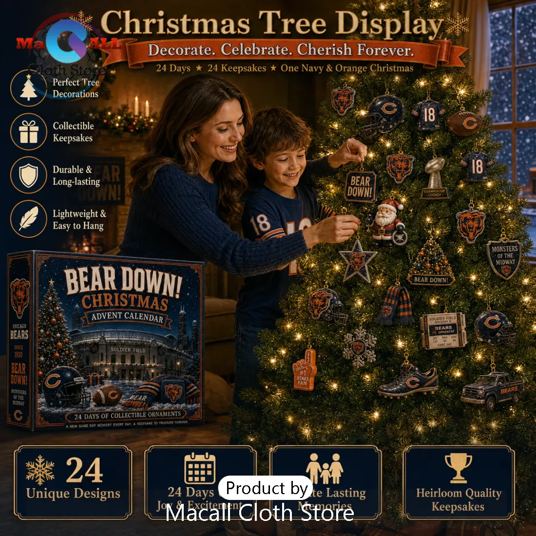 Chicago Bears NFL Christmas Advent Calendar Chicago Bears NFL Christmas Advent Calendar
