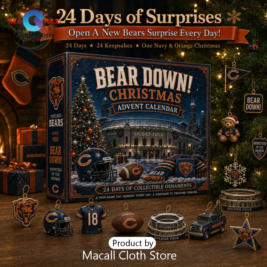 Chicago Bears NFL Christmas Advent Calendar Chicago Bears NFL Christmas Advent Calendar