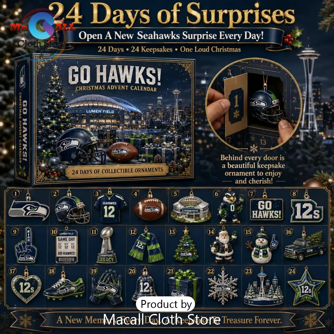 Seattle Seahawks Christmas Advent Calendar Seattle Seahawks Christmas Advent Calendar