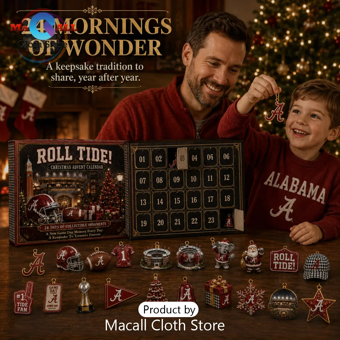 Alabama Crimson Tide Christmas Advent Calendar Alabama Crimson Tide Christmas Advent Calendar