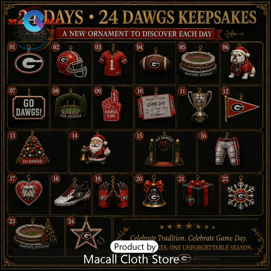 Georgia Bulldogs Christmas Advent Calendar 2026 Georgia Bulldogs Christmas Advent Calendar 2026