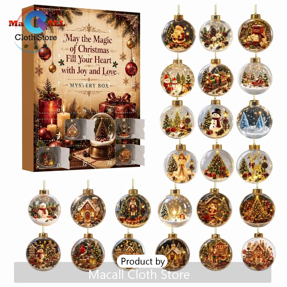 Christmas Countdown Advent Calendar Mystery Box Christmas Countdown Advent Calendar Mystery Box