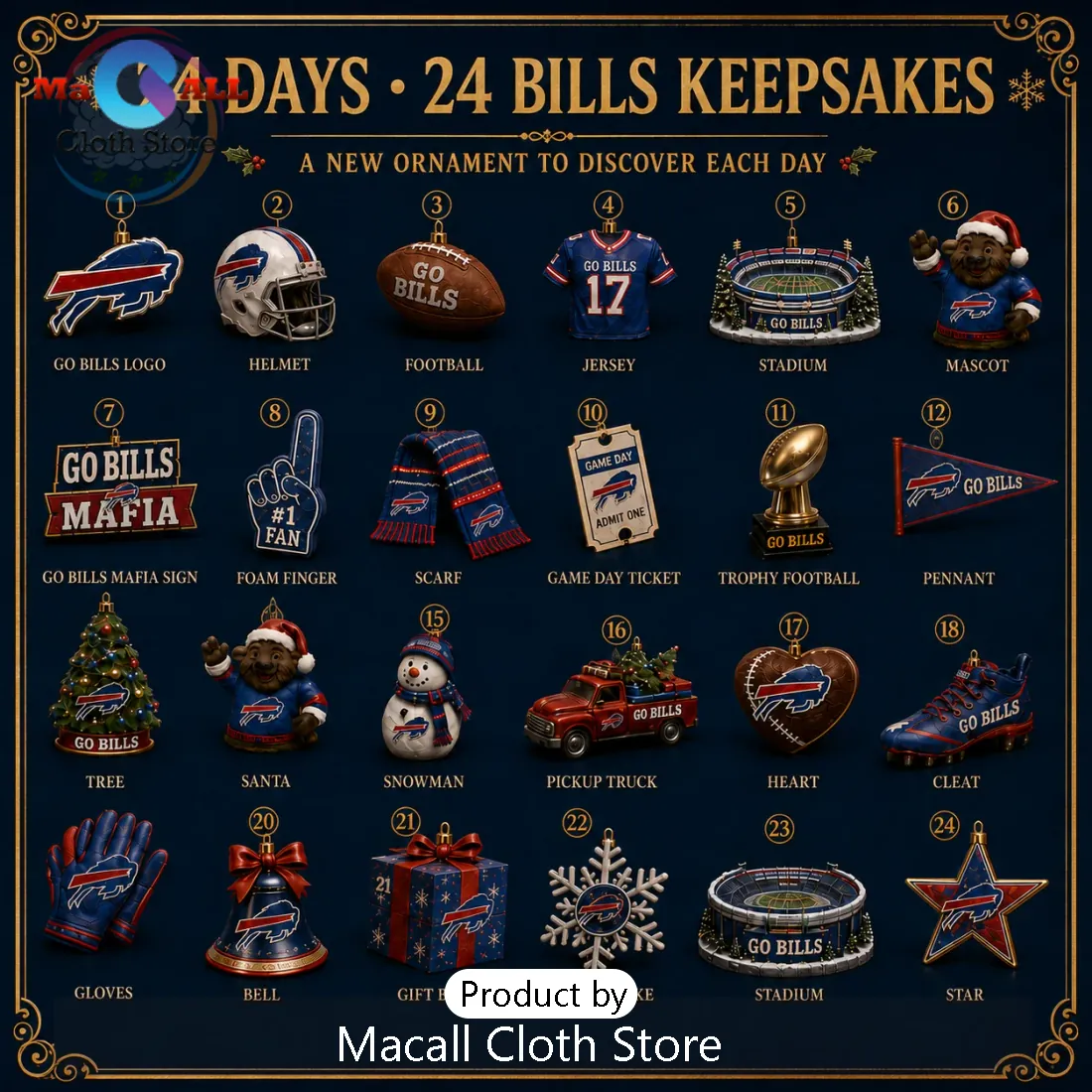 Buffalo Bills Christmas Advent Calendar Buffalo Bills Christmas Advent Calendar