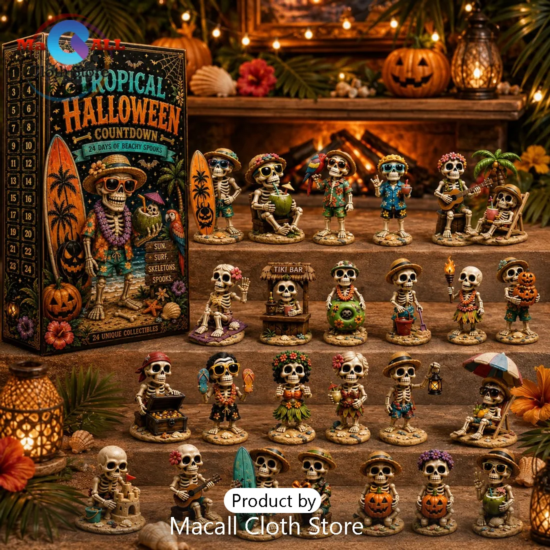 Tropical Skeleton Halloween Countdown Advent Calendar Tropical Skeleton Halloween Countdown Advent Calendar