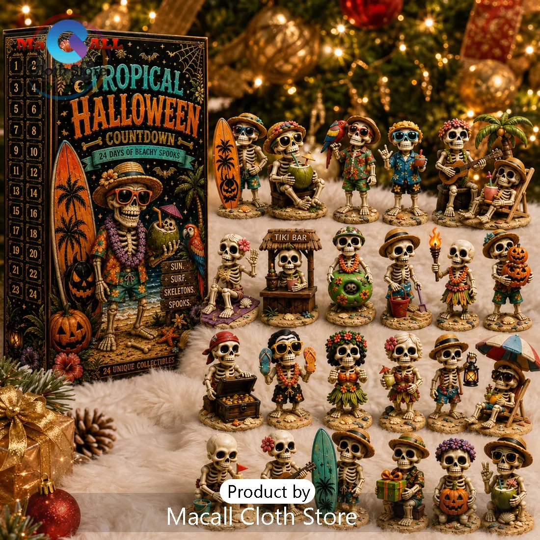 Tropical Skeleton Halloween Countdown Advent Calendar Tropical Skeleton Halloween Countdown Advent Calendar