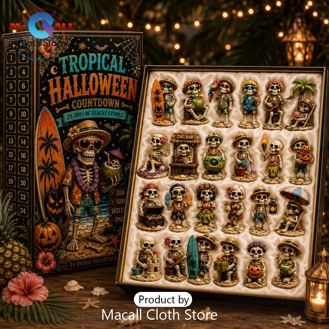 Tropical Skeleton Halloween Countdown Advent Calendar Tropical Skeleton Halloween Countdown Advent Calendar