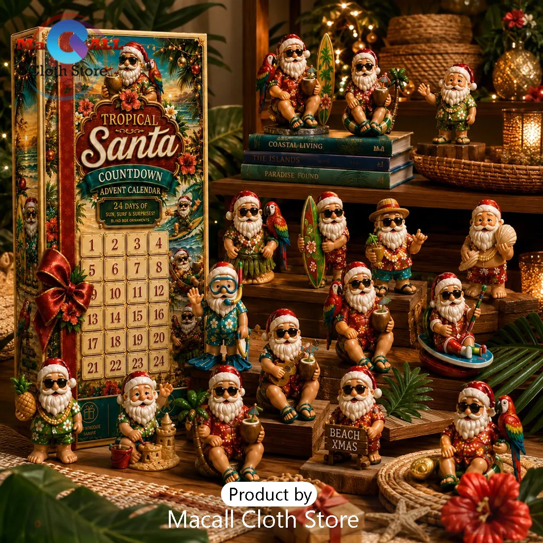 Tropical Santa Claus Countdown Advent Calendar Tropical Santa Claus Countdown Advent Calendar
