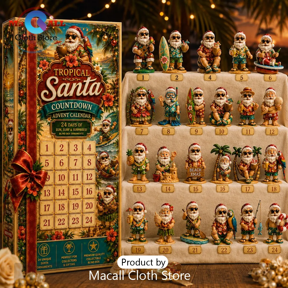 Tropical Santa Claus Countdown Advent Calendar Tropical Santa Claus Countdown Advent Calendar