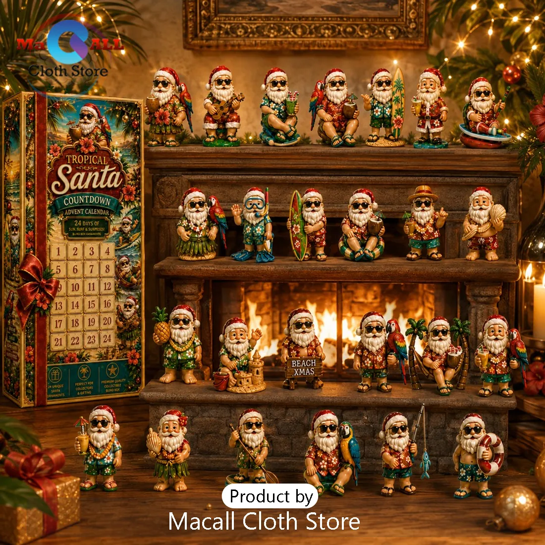 Tropical Santa Claus Countdown Advent Calendar Tropical Santa Claus Countdown Advent Calendar