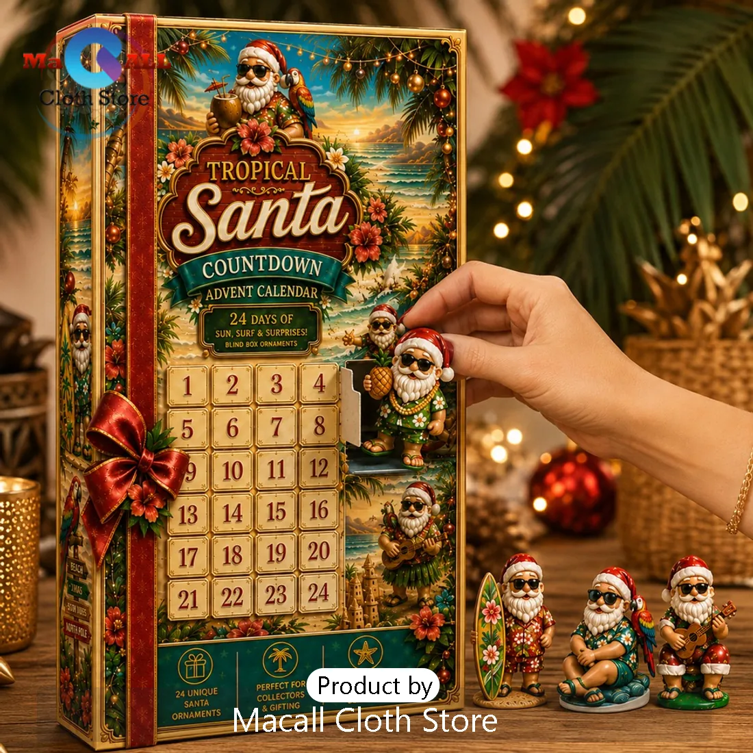 Tropical Santa Claus Countdown Advent Calendar Tropical Santa Claus Countdown Advent Calendar