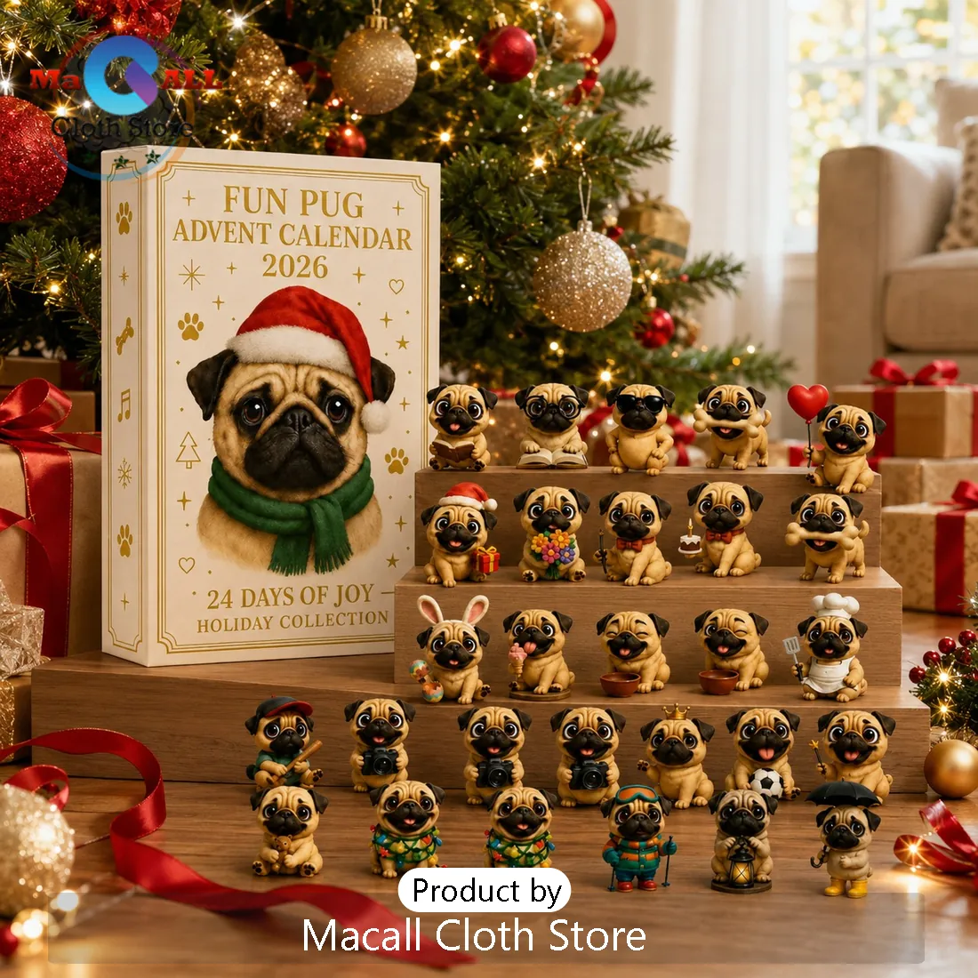 Pug Christmas Advent Calendar Pug Christmas Advent Calendar
