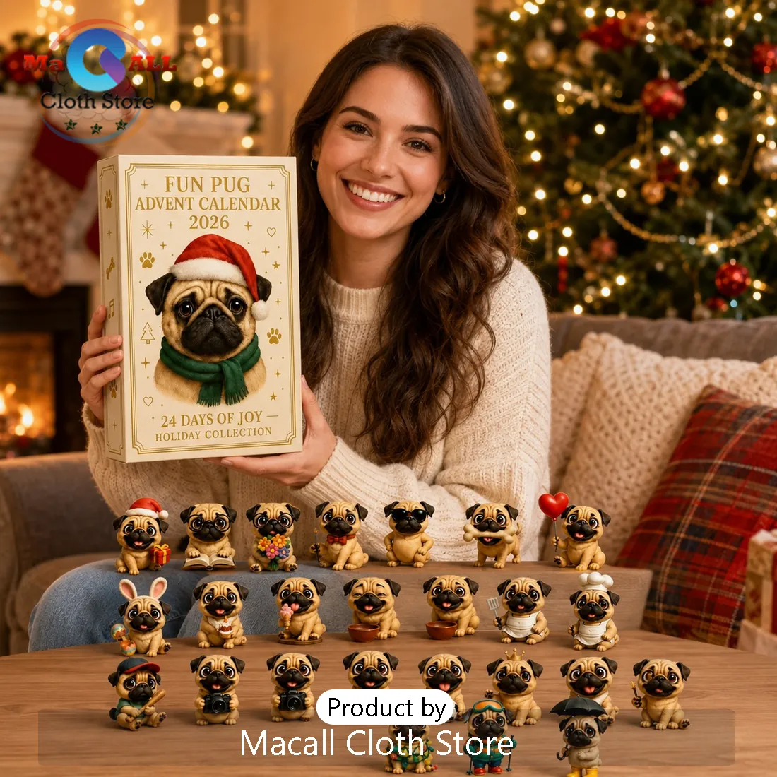 Pug Christmas Advent Calendar Pug Christmas Advent Calendar