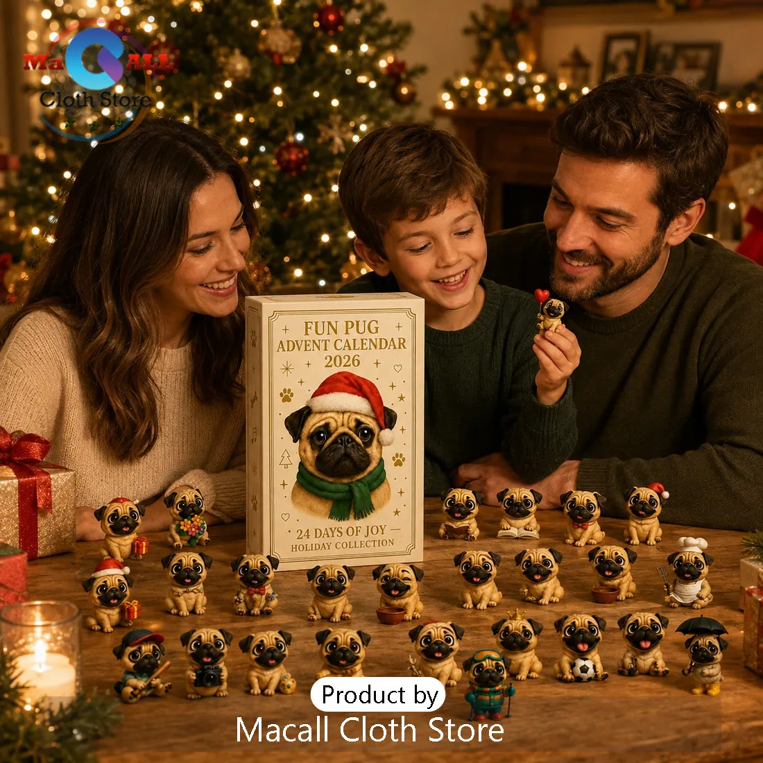 Pug Christmas Advent Calendar Pug Christmas Advent Calendar
