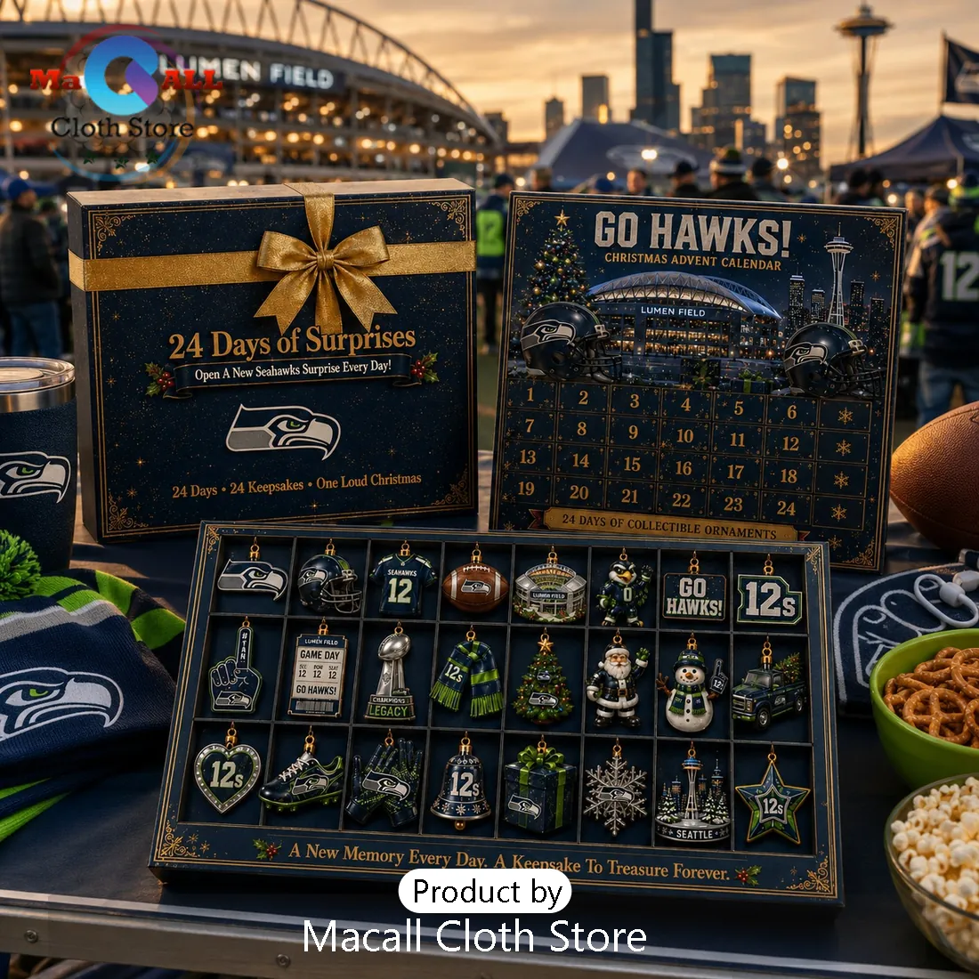 Seattle Seahawks Football Advent Calendar Seattle Seahawks Football Advent Calendar