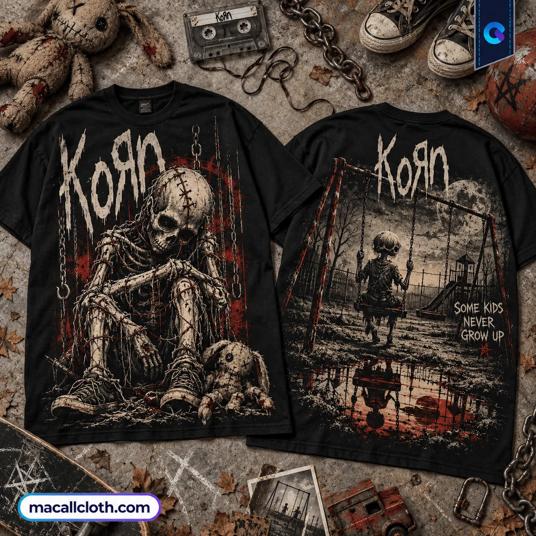 Korn Nightmare Playground Skeleton Shirt Korn Nightmare Playground Skeleton Shirt